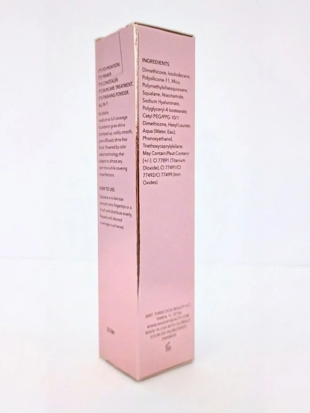 Nakery Beauty Skip The Line Plumping Velvet Serum Foundation Light NIB